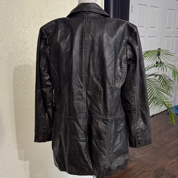 Avec Les Filles Black Leather Jacket for Women, M - Picture 3 of 5